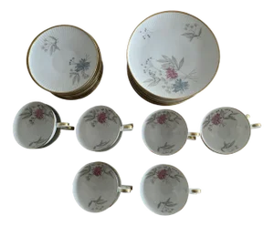 Vintage German Coffee Service in Porcelain, 1950s, Set of 24