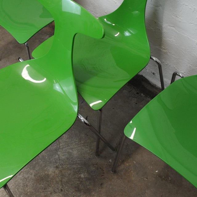 Green Green Delfy Chairs by Carollo for Kreaty, Set of 4 For Sale - Image 8 of 13