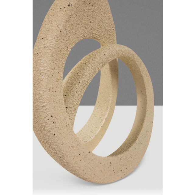 Abstract Postmodern Textured Intertwined Loop Sculpture in Stucco, Usa, C. 1980s For Sale - Image 14 of 17