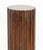 Pair of Neoclassical Style Fluted Mahogany Display Pedestals. 49.75" H x 13" Diameter. Provenance: From a West End Avenue...