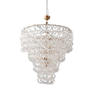Murano Glass Chandelier by Mangiarotti for Vistosi For Sale