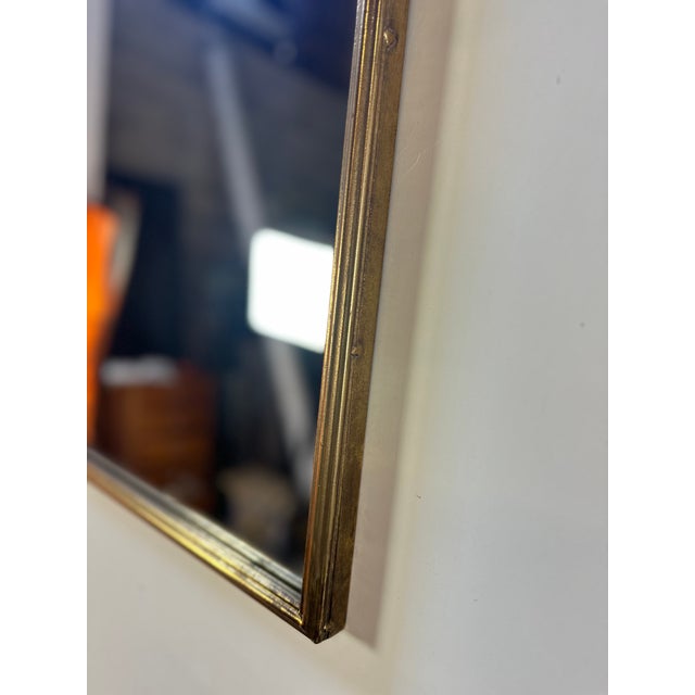 Gold Mirror with Gilded Metal Pediment, 2000s For Sale - Image 8 of 11