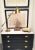 Victorian Antique Black Painted Commode With White Marble For Sale - Image 3 of 6