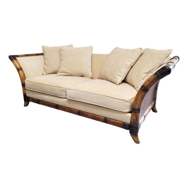 Postmodern Flared Arm Tuxedo Sofa in Textured Velvet For Sale