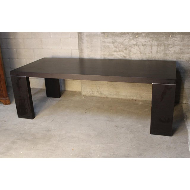 Vintage Italian Table in Black Wood, 2000 For Sale - Image 4 of 8