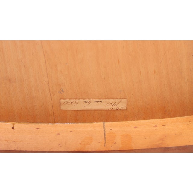 Brown Ladder Back Lounge Chair by Ole Wanchen for Fritz Hansen, 1940s For Sale - Image 8 of 10