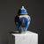 Royal Blue Handmade Ceramic Hexagonal Lidded Jar (30cm) Royal Blue & Yellow Palace Design – 6-Sided “Temple Jar” Vase For Sale - Image 8 of 8