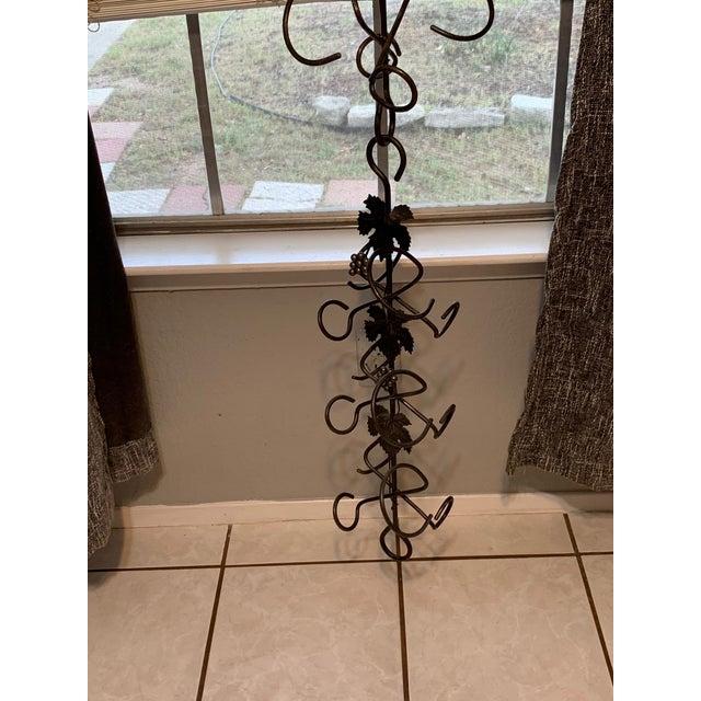A Striking Architectural Vine Design, Evoking the Feeling of Climbing Through Sunlit Grape Fields – 92" Custom Wrought Iron For Sale In Austin - Image 6 of 18
