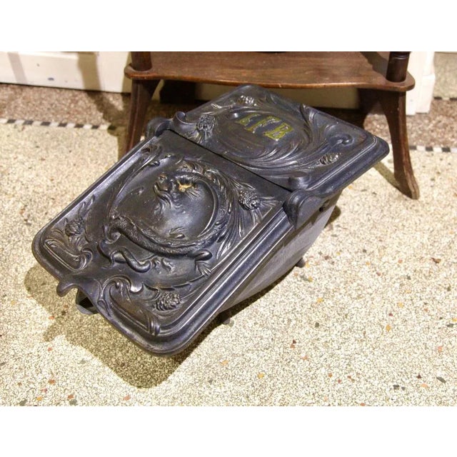 Cast Iron Foundry Foubrux or Coal Scuttle, Belgium, 1900s For Sale - Image 9 of 12