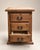 Mid 20th Century Vintage Primitive Pine Three-Drawer Bedside Chest For Sale - Image 5 of 6