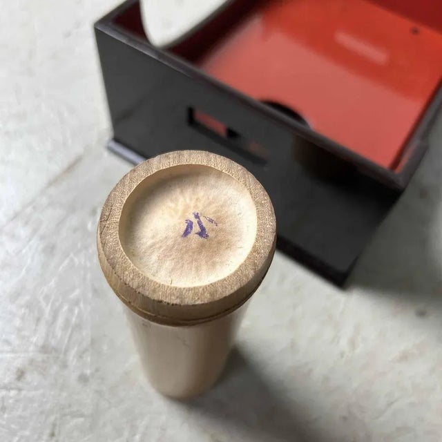 Early Shōwa Era Japanese Tabako Bon Smoking Tables, 1930s, Set of 2 For Sale - Image 4 of 9