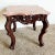 Chinese Chinese Hand Carved Rosewood Pink Marble Top Side Table For Sale - Image 3 of 7