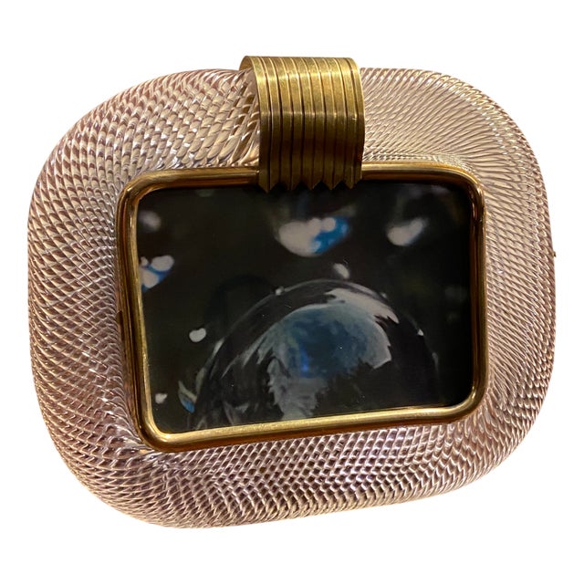 Picture Frame in Torchon Murano Glass from Barovier & Toso, Italy, 1950s For Sale