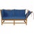 Børge Mogensen 2-seater Spoke-back sofa, model 1789, with a frame of lacquered beech and cushions of blue fabric. The sofa...