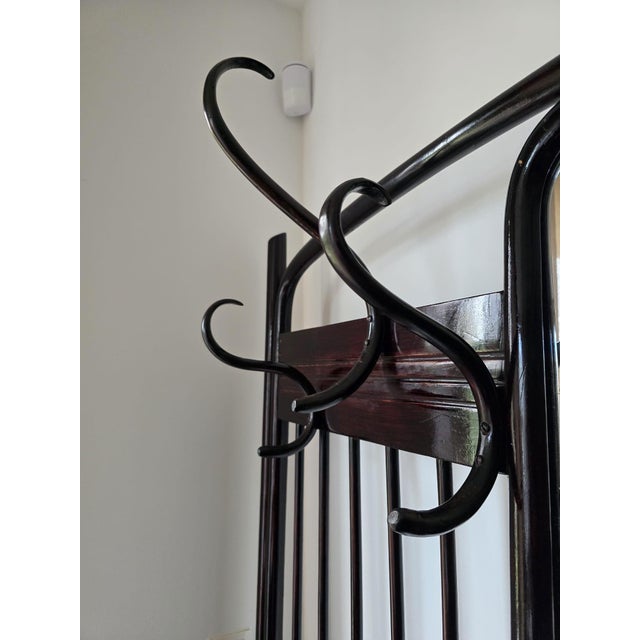 Wood Vienna Secession Wandgarderobe Nr. 6 Hall Stand from Gebrüder Thonet, Austria, 1904 For Sale - Image 7 of 16