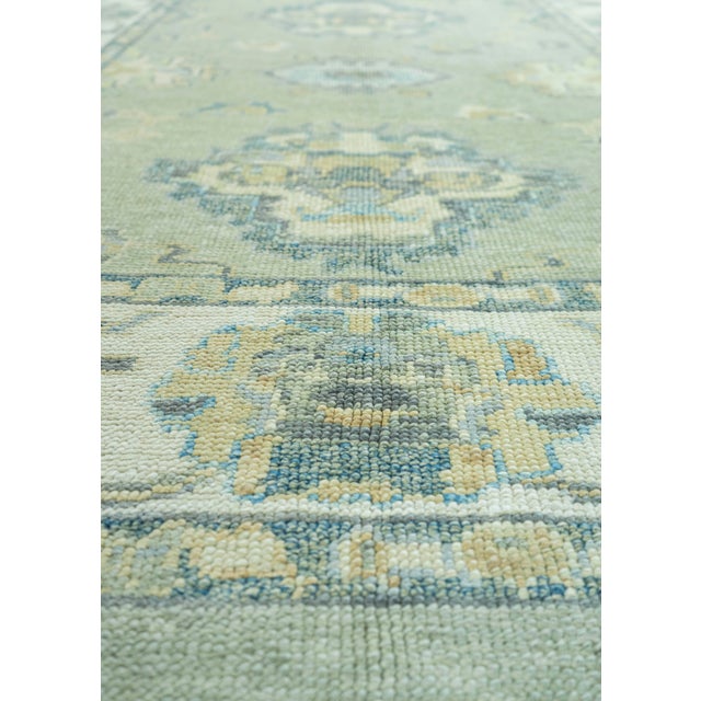 Turkish Oushak Rug 5'2" x 6'11" #19104 For Sale In Houston - Image 6 of 8