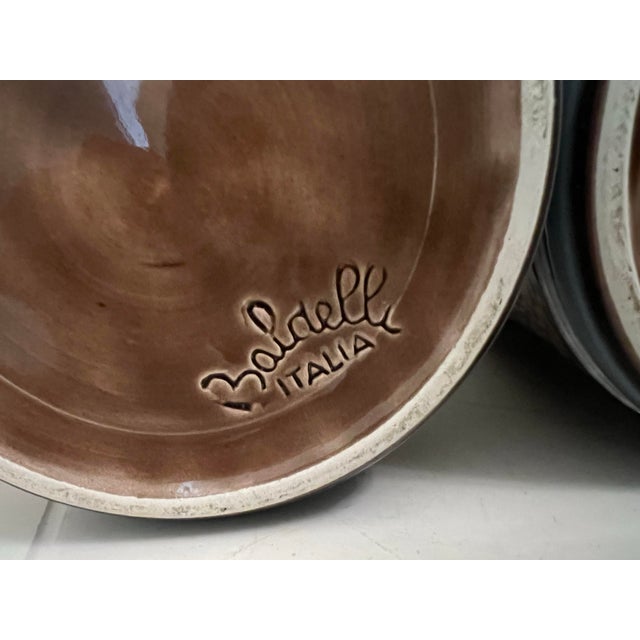 Mid Century Ceramic Italian Canister Signed Baldelli- Set of 3 For Sale - Image 9 of 11