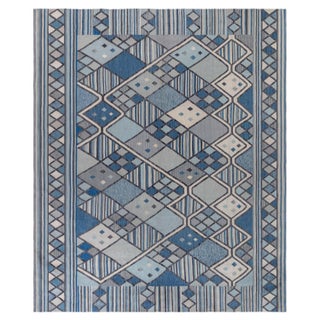 Modern Swedish-Inspired Geometric Flat Weave Rug by Doris Leslie Blau For Sale