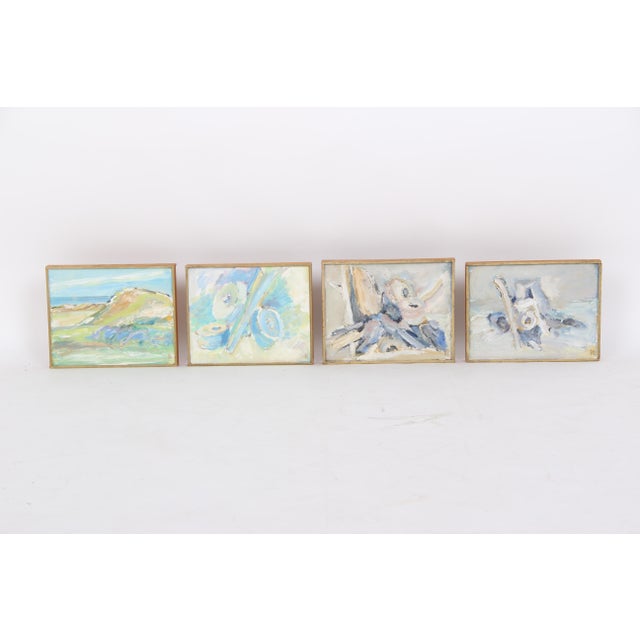 Bendt Schneevoigt, Danish Coastal Scenes, 1980s, Oil on Canvases, Framed, Set of 4 For Sale - Image 14 of 14