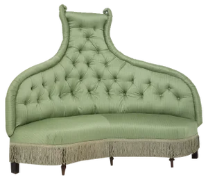 Vintage Italian Silk Satin Sofa