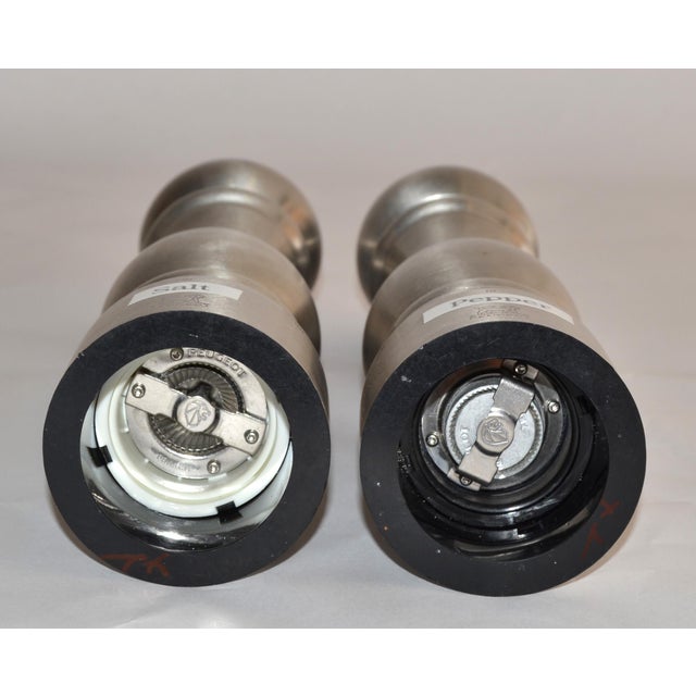 Large Peugeot Paris Stainless Steel Bistro Pepper and Salt Mill For Sale - Image 13 of 17