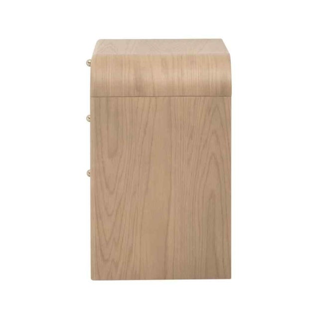 Cannes Three Drawers Wood Nightstand by Essentials for Living For Sale - Image 11 of 11