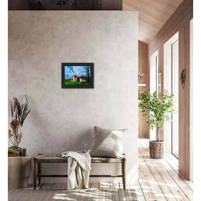 2020s Modern Expressionist Oil Painting, Farm & Rural Landscape For Sale - Image 5 of 6