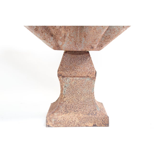 Metal Handkerchief Planter on Pedestal For Sale - Image 7 of 11