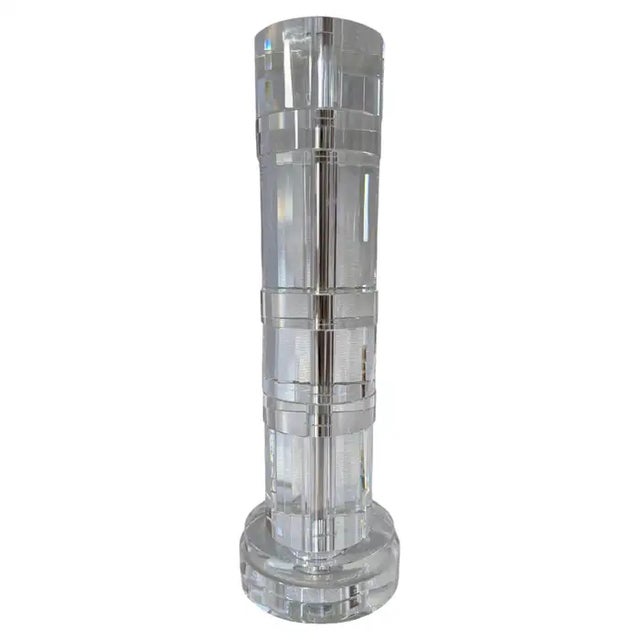 Modern Ralph Lauren Faceted Crystal Table Lamps, Pair For Sale - Image 3 of 7