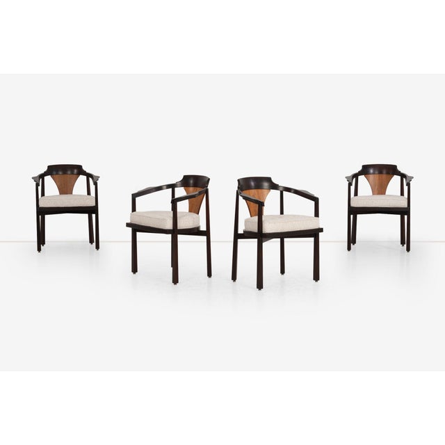 1960s Edward Wormley for Dunbar Six Dining Chairs,Model 935 "Horseshoe Chairs" 1965c. For Sale - Image 5 of 15
