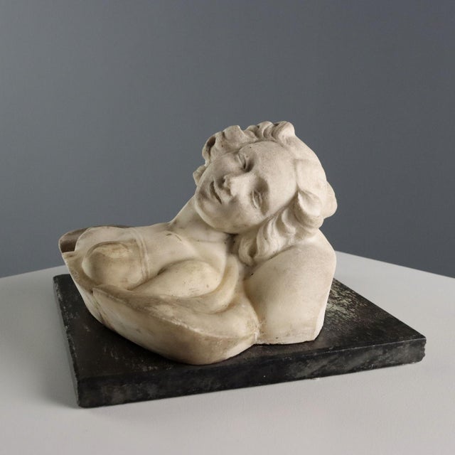 Bust of a Young Woman, Marble For Sale - Image 10 of 10