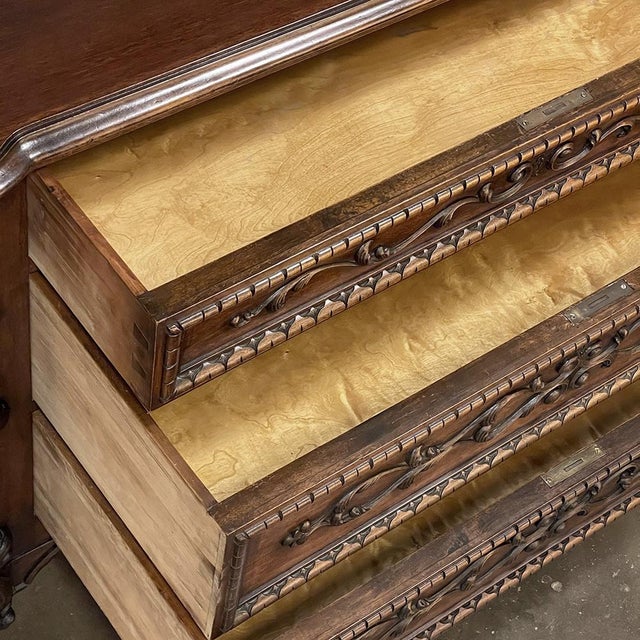 Antique Italian Walnut Rococo Commode For Sale - Image 9 of 18
