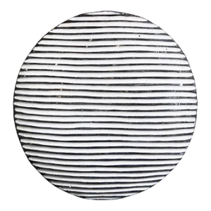 Vintage Zulu Tribal Round Black & White Shield Wall Object