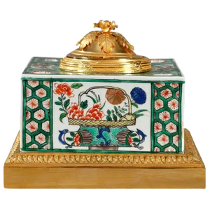 Famille Verte Porcelain Inkwell from Samson