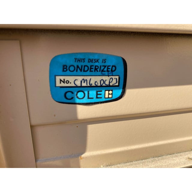 Vintage Cole Steel Metal Desk For Sale - Image 9 of 12