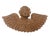 This striking, hand-carved wooden architectural element depicts a winged cherub or seraph, rendered with exceptional depth...
