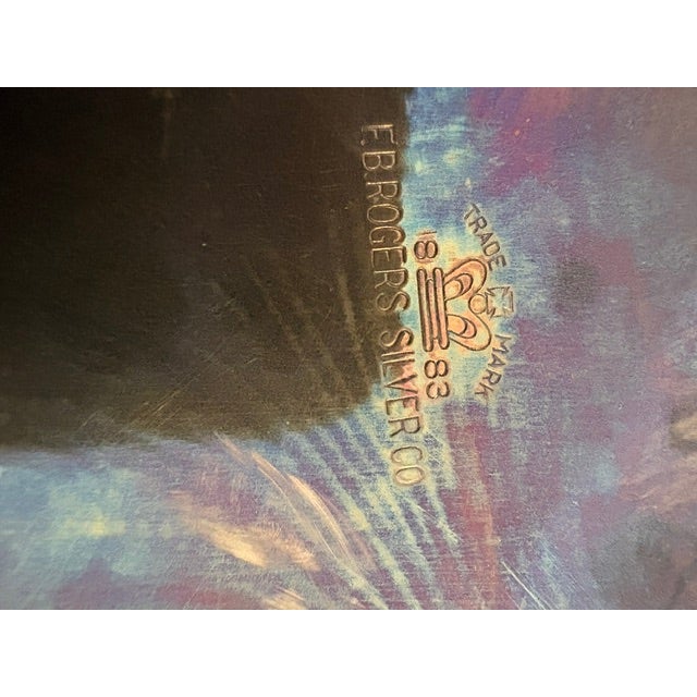 American 1883 f.b. Rogers Silver Co Large Silverplate Serving Tray For Sale - Image 3 of 3