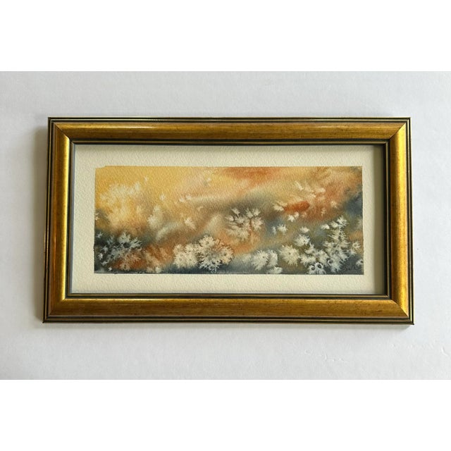 Blowing in the wind. That’s where you’ll find the answer. Abstract Landscape in gold tone frame. Signed and ready to hang.