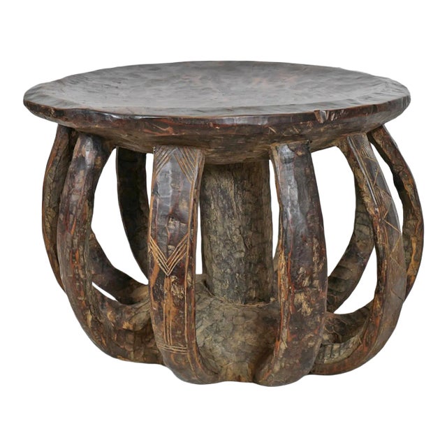Vintage Large Baga Round Stool For Sale