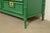 Mid-Century Hollywood Regency Campaign Green Lacquered Faux Bamboo Triple Dresser or Credenza by Stanley, Newly Refinished For Sale - Image 12 of 16