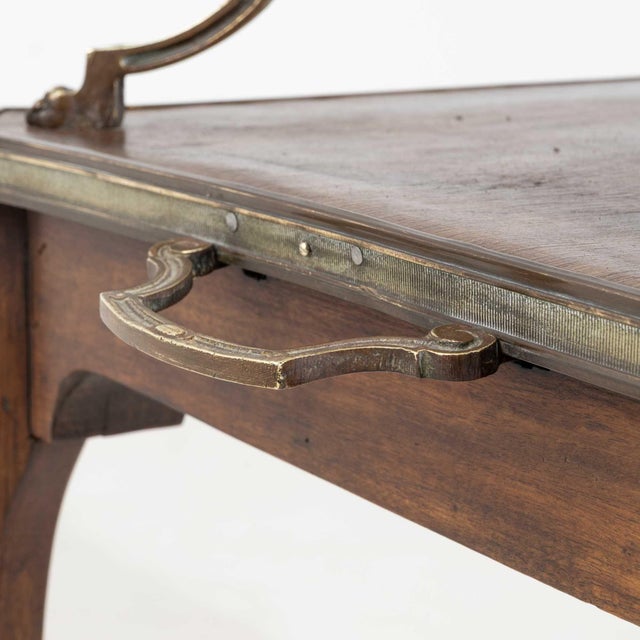 Brown 19th Century France Rich Walnut Brown Two-Tier Walnut Dessert Stand For Sale - Image 8 of 10