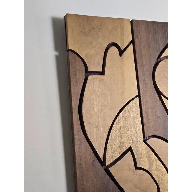 1960s Modernist Abstract Carved Wood Wall Art Sculpture For Sale In Baltimore - Image 6 of 10