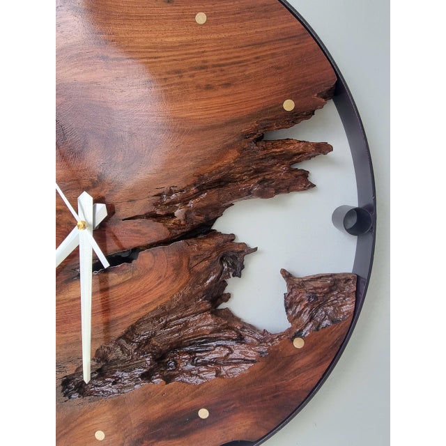 2020s Orbit of Time – One-of-a-Kind Handcrafted Driftwood Wall Clock Sculpture For Sale - Image 5 of 18