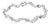 14K White Gold 2.00 Cttw Baguette-Cut Spiral Link 7" Bracelet (G-H Color, SI1-SI2 Clarity) For Sale