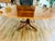 Vintage Banded Mahogany Double Pedestal Oval Dining Table With Extension Leaf For Sale - Image 4 of 12