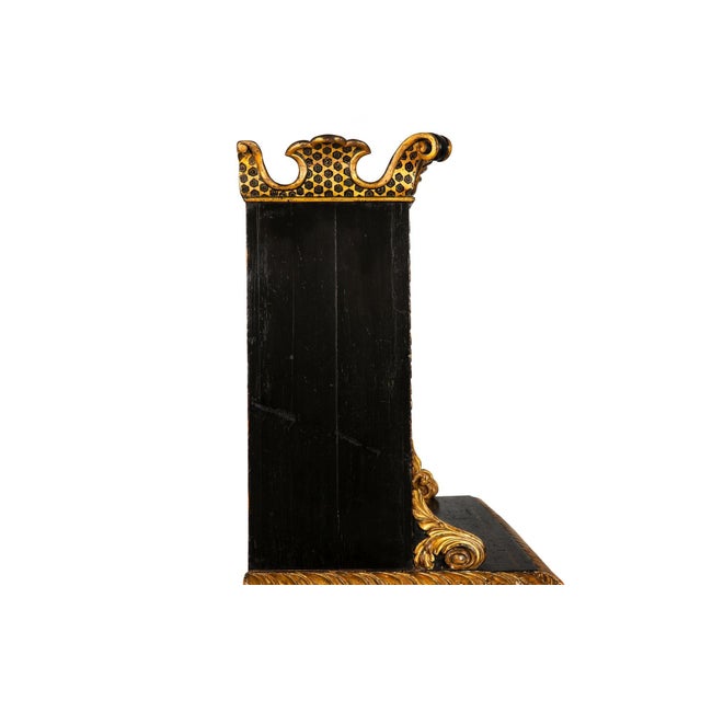 Regency Period Black and Gilt Painted Bookcase Cabinet, 19th Century For Sale - Image 10 of 18
