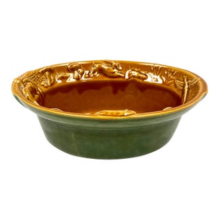 Mid-Century French Embossed Wild Game Casserole Dish For Sale