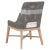 Tapestry Grey Mahogany Dining Chair, White Speckle Stripe & Dove Rope For Sale - Image 10 of 13