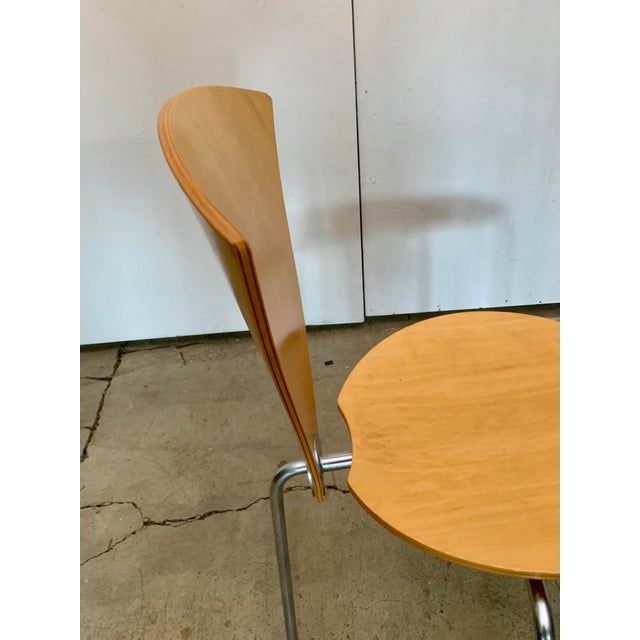 1990s Set on Five Chairs Made of Plywood and Steel. Haugensen Design for Bent Krogh For Sale - Image 12 of 17