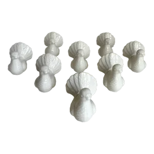 1960's Set of 8 Porcelain Dove Place Card Holders by Shafford